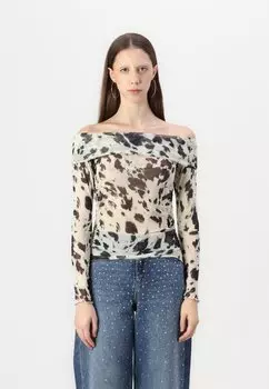 Топ с длинными рукавами JXMINNA OFF SHOULDER JJXX, светло-серый