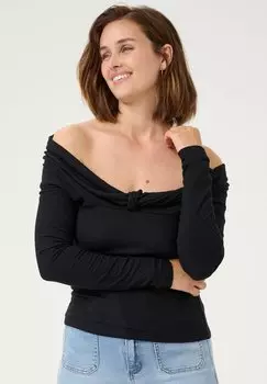 Топ с длинными рукавами KAKAYLA OFFSHOULDER Kaffe, цвет Black Deep