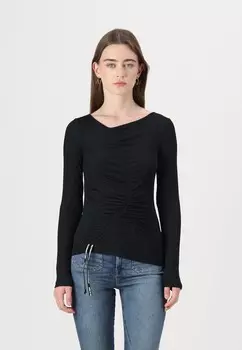 Топ с длинными рукавами Karl Lagerfeld Jeans, черный
