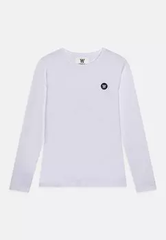 Топ с длинными рукавами KIM LONGSLEEVE UNISEX Wood Wood, цвет white