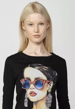 Топ с длинными рукавами Koroshi, черный