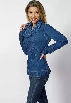 Топ с длинными рукавами Koroshi, синий