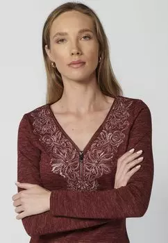 Топ с длинными рукавами Koroshi, темно-красный