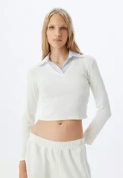 Топ с длинными рукавами Koton, белый