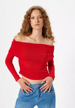 Топ с длинными рукавами Koton, красный