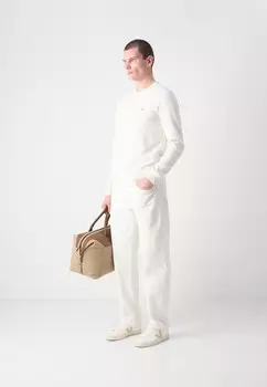 Топ с длинными рукавами LABEL TEE Calvin Klein Jeans, молочный