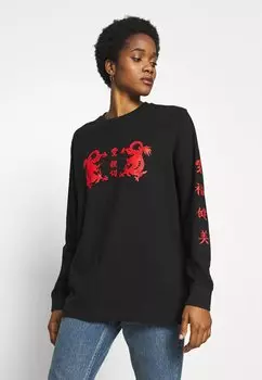 Топ с длинными рукавами LADIES CHINESE LETTERS LONGSLEEVE Merchcode, черный