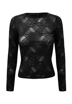Топ с длинными рукавами LARISSA OW Collection, черный