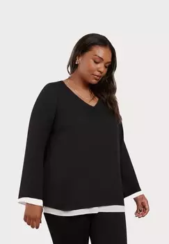 Топ с длинными рукавами LAYERED Live Unlimited London, черный