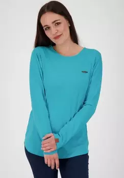 Топ с длинными рукавами LEAAK RUNDHALS AUSSCHNITT alife & kickin, сине-серый