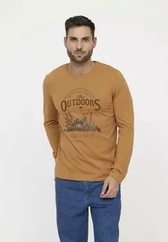 Топ с длинными рукавами Lee Cooper, коричневый