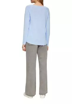 Топ с длинными рукавами LEICHT FLAMMIG s.Oliver, светло-голубой