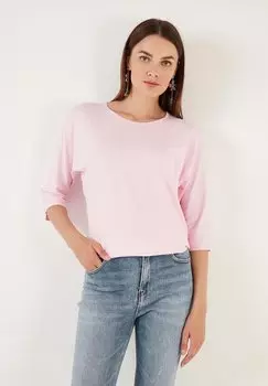 Топ с длинными рукавами LELA, светло-розовый