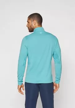 Топ с длинными рукавами LEON QUARTER ZIP MID LAYER J.LINDEBERG Sports, бирюзовый