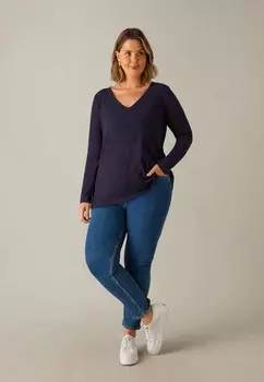 Топ с длинными рукавами Live Unlimited London, синий