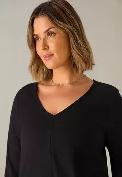 Топ с длинными рукавами Live Unlimited London, черный