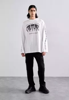 Топ с длинными рукавами LOGOCHAIN CRY Versace, белый