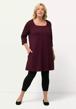 Топ с длинными рукавами LONG A-LINIE CARREE-AUSSCHNITT 3/4-ARM Ulla Popken, фиолетовый