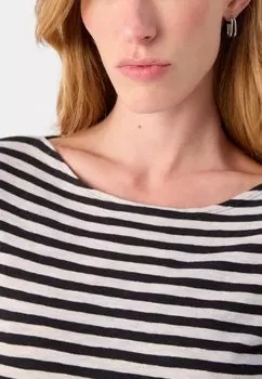 Топ с длинными рукавами LONG SLEEVE BOAT NECK STRIPED Marc O'Polo, черный