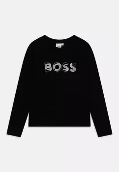 Топ с длинными рукавами LONG SLEEVE BOSS Kidswear, цвет black