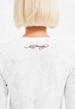Топ с длинными рукавами LONG SLEEVE Ed Hardy, белый