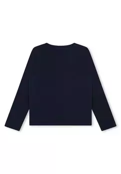 Топ с длинными рукавами LONG SLEEVE Michael Kors Kids, темно-синий