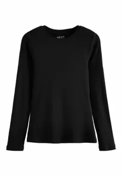 Топ с длинными рукавами LONG SLEEVE REGULAR FIT Next, черный