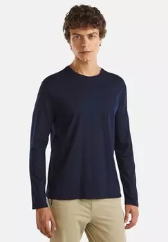 Топ с длинными рукавами LONG SLEEVE United Colors of Benetton, темно-синий
