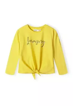 Топ с длинными рукавами LONG SLEEVED KNOT TIE MINOTI, цвет mustard yellow