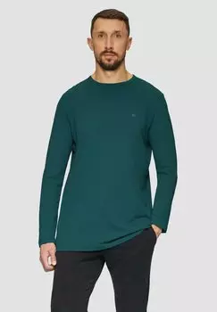 Топ с длинными рукавами LONGSLEEVE MIT LOGO-DETAIL s.Oliver, сине-зеленый