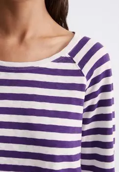 Топ с длинными рукавами LONGSLEEVE REGULAR AUS HEAVY-SLUB Marc O'Polo DENIM, фиолетовый