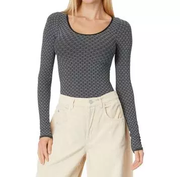 Топ с длинными рукавами Love Letter черного цвета Free People