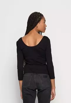 Топ с длинными рукавами LS CARREE LASCANA, черный