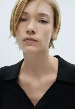 Топ с длинными рукавами LUCHITO Mango, синий