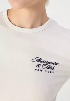 Топ с длинными рукавами LUXE COZY LOGO Abercrombie & Fitch, кремовый