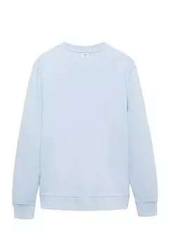 Топ с длинными рукавами Mango, светло-голубой