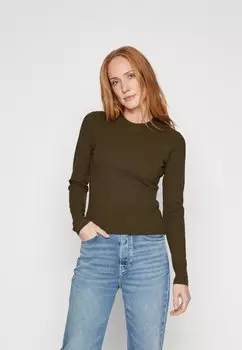 Топ с длинными рукавами Marc O'Polo DENIM LONGSLEEVE CREWNECK, темно-зеленый