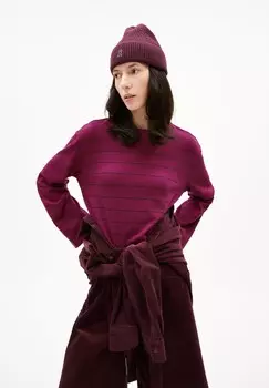 Топ с длинными рукавами MARYNAA FINE STRIPE ARMEDANGELS, темно-фиолетовый