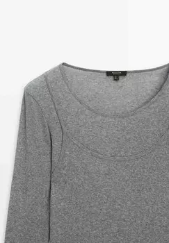 Топ с длинными рукавами Massimo Dutti, серый