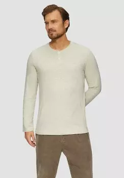 Топ с длинными рукавами MELIERTES LONGSLEEVE MIT HENLEY-AUSSCHNITT s.Oliver, бежевый