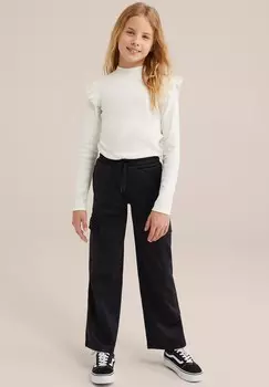 Топ с длинными рукавами MET RUCHES WE Fashion, белый