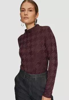 Топ с длинными рукавами MIT HAHNENTRITTMUSTER s.Oliver BLACK LABEL, бордовый