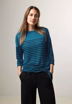 Топ с длинными рукавами MIT KNOTEN AM SAUM Cecil, синий