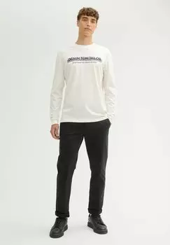 Топ с длинными рукавами MIT LOGO TOM TAILOR DENIM, белый
