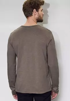 Топ с длинными рукавами MIT OFFENEM SAUM Street One MEN, коричневый