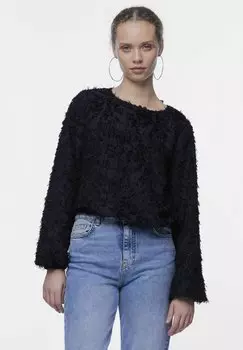 Топ с длинными рукавами MIT PCSIARA Pieces, черный