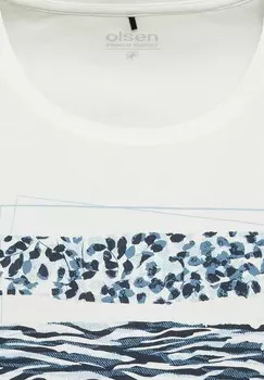 Топ с длинными рукавами MIT PLACEMENT PRINT Olsen, белый