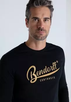 Топ с длинными рукавами MIT PRGUNG UND STICKEREI BENDORFF, черный