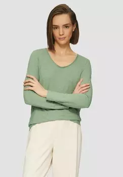 Топ с длинными рукавами MIT ROLLKANTEN AM AUSSCHNITT s.Oliver, зеленый