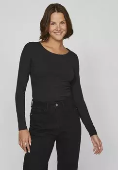 Топ с длинными рукавами MIT RUNDHALS VILA, черный